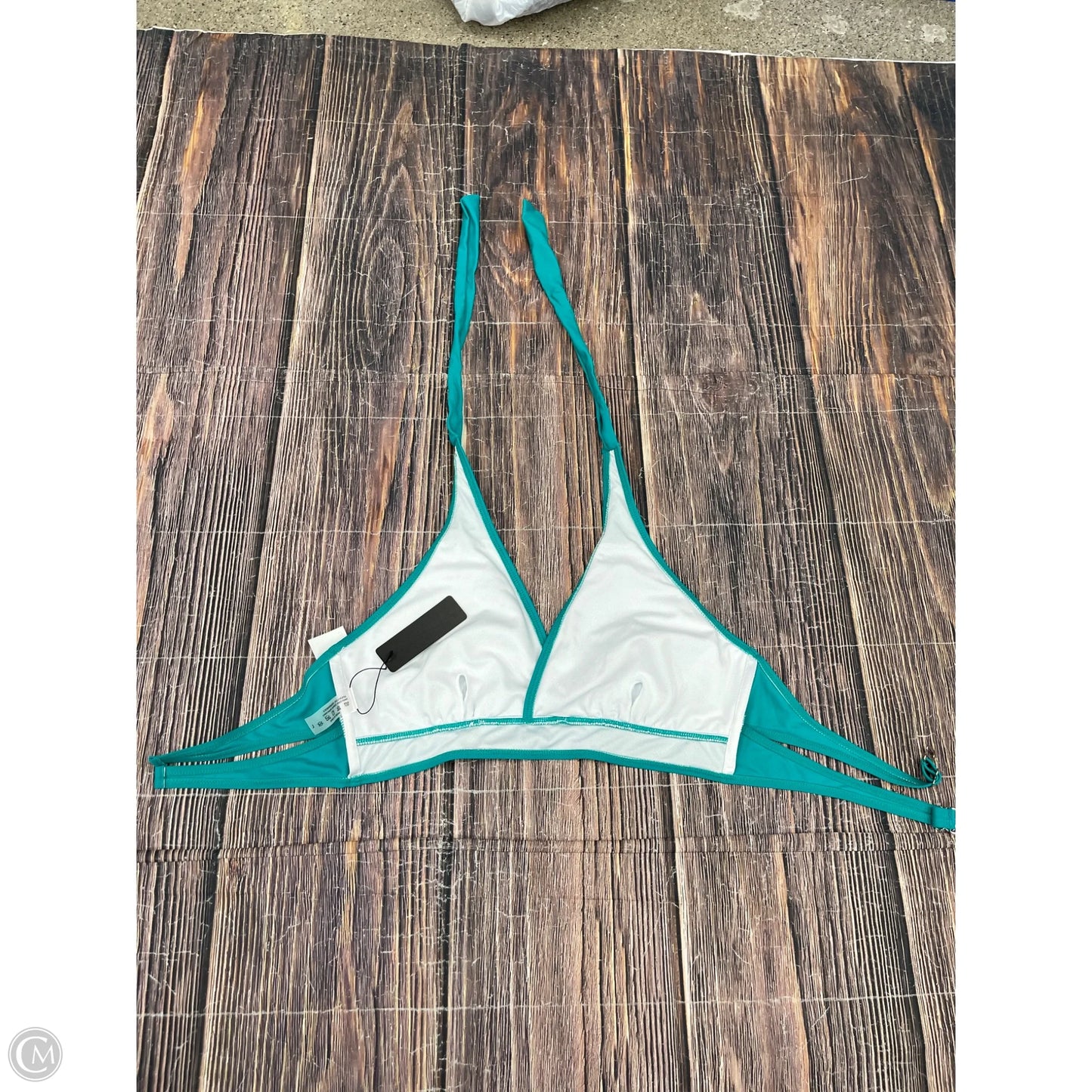 Swimsuit Top By Clothes Mentor In Teal, Size: L
