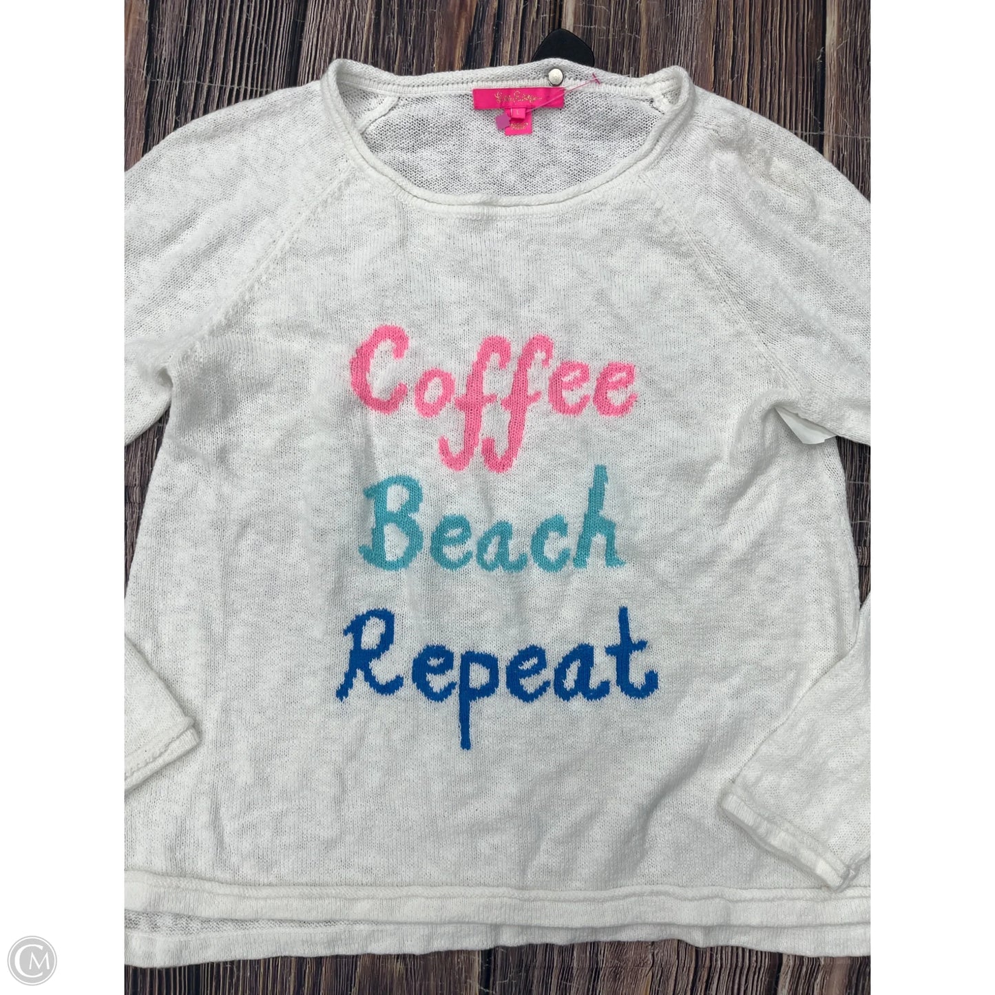 Sweater Designer By Lilly Pulitzer In White, Size: L