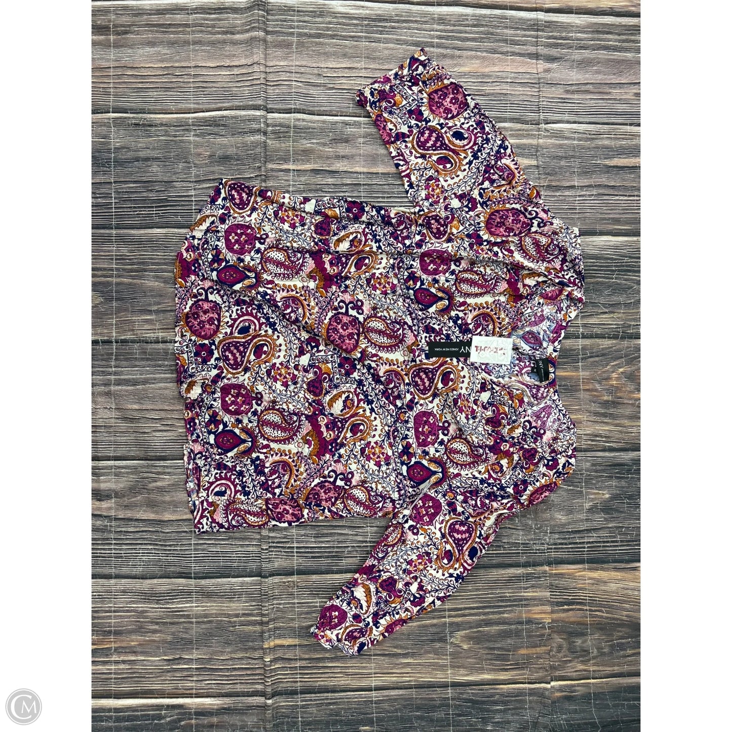 Top 3/4 Sleeve By Jones New York In Purple, Size: 1x