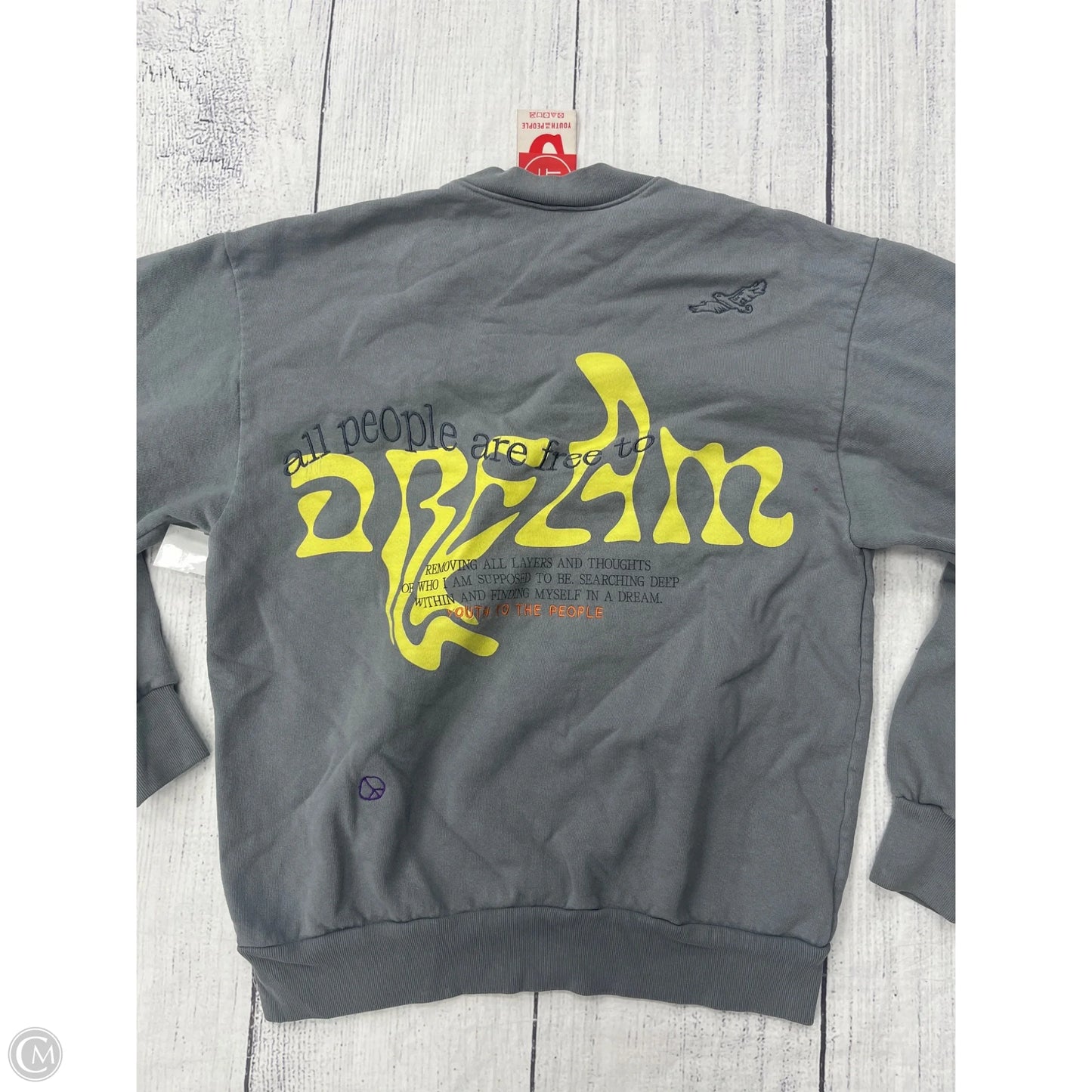 Sweatshirt Crewneck By Cmb In Grey, Size: S
