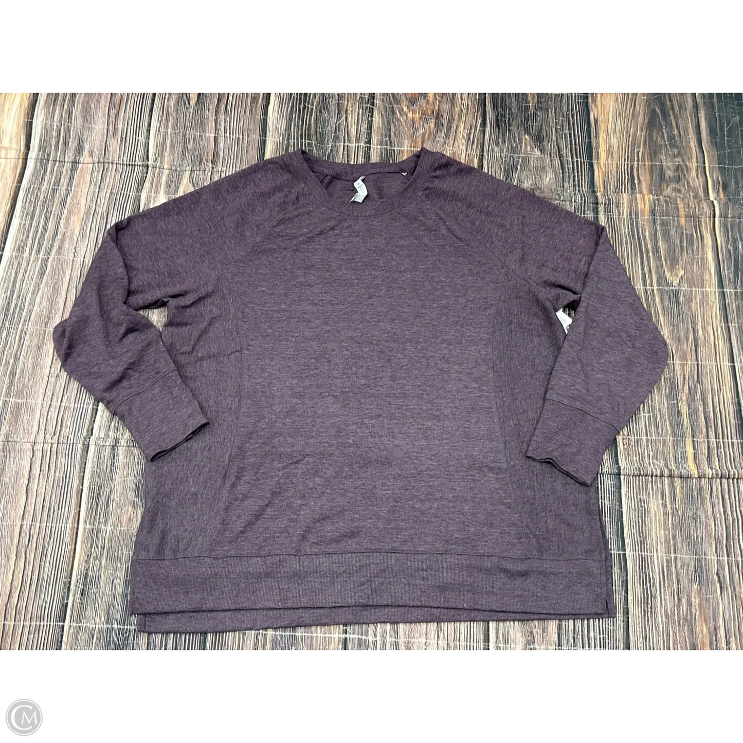 Athletic Top Long Sleeve Collar By Rbx In Purple, Size: 2x
