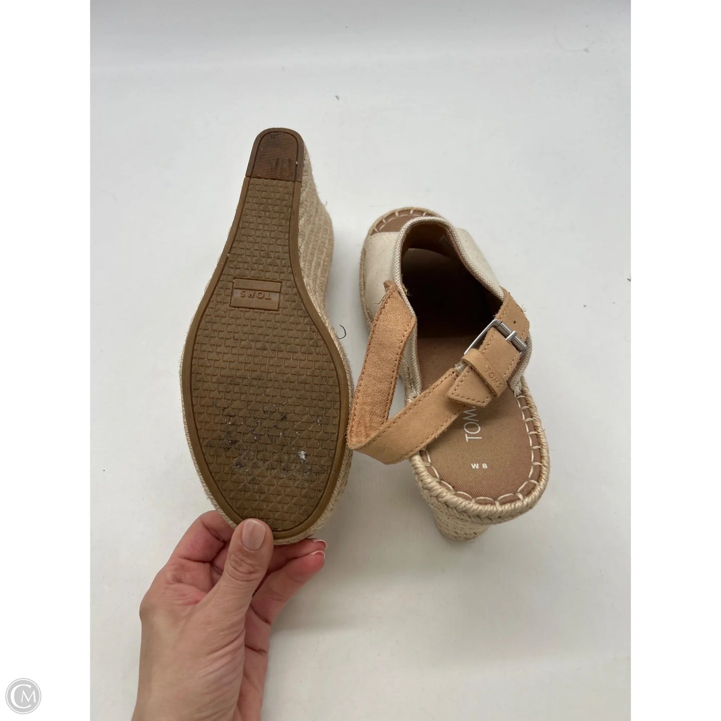 Shoes Heels Wedge By Toms In Tan, Size: 8