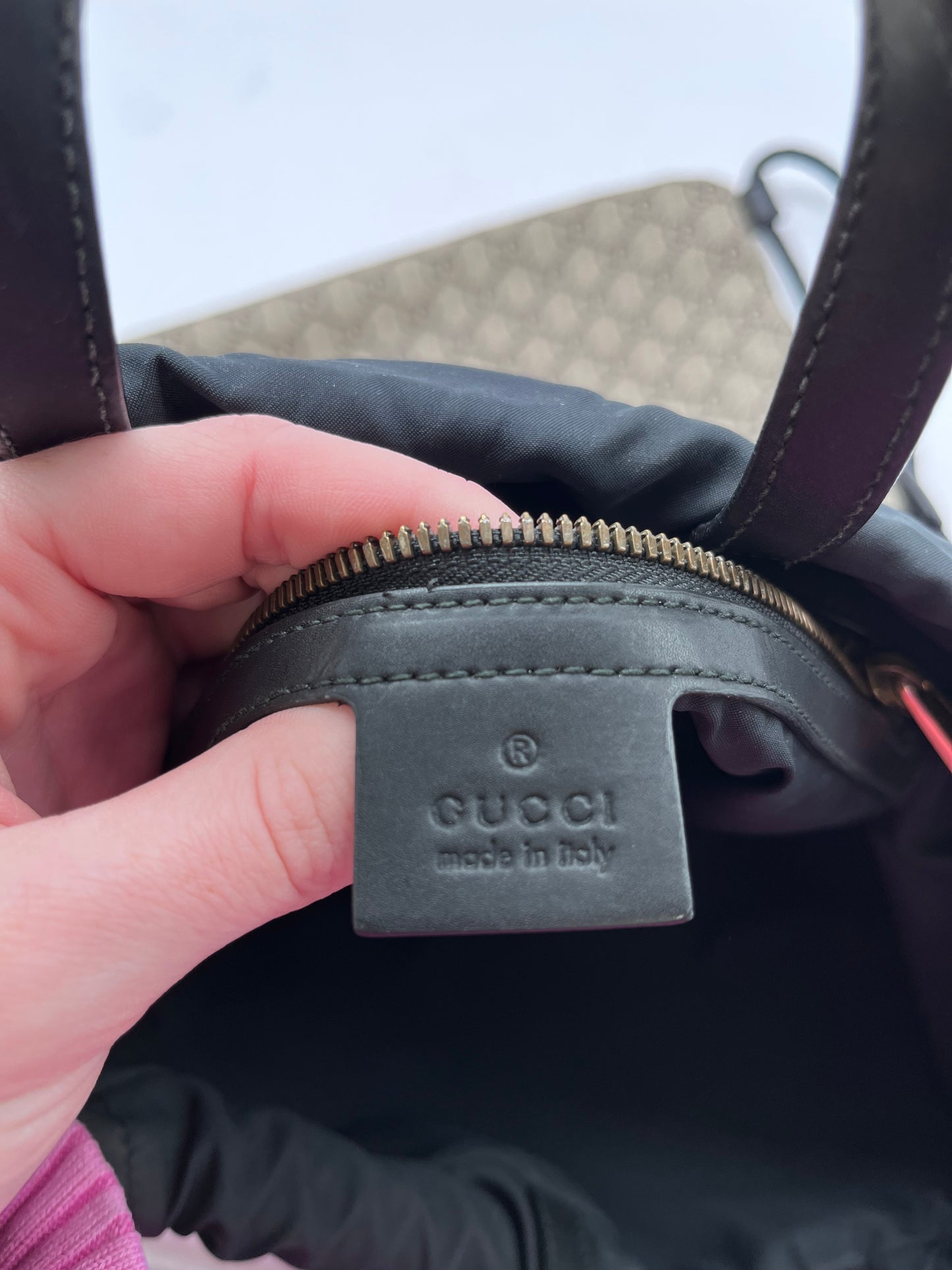 Backpack Luxury Designer By Gucci, Size: Medium