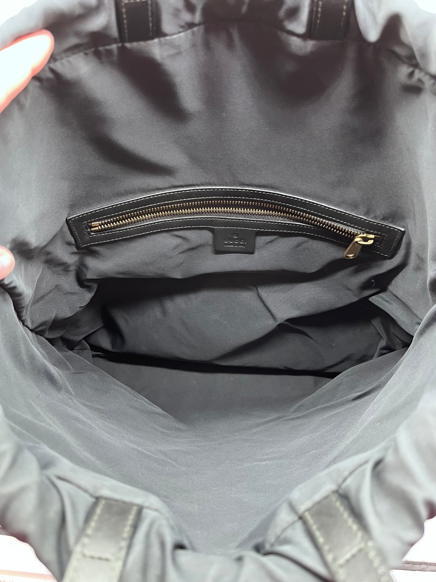 Backpack Luxury Designer By Gucci, Size: Medium