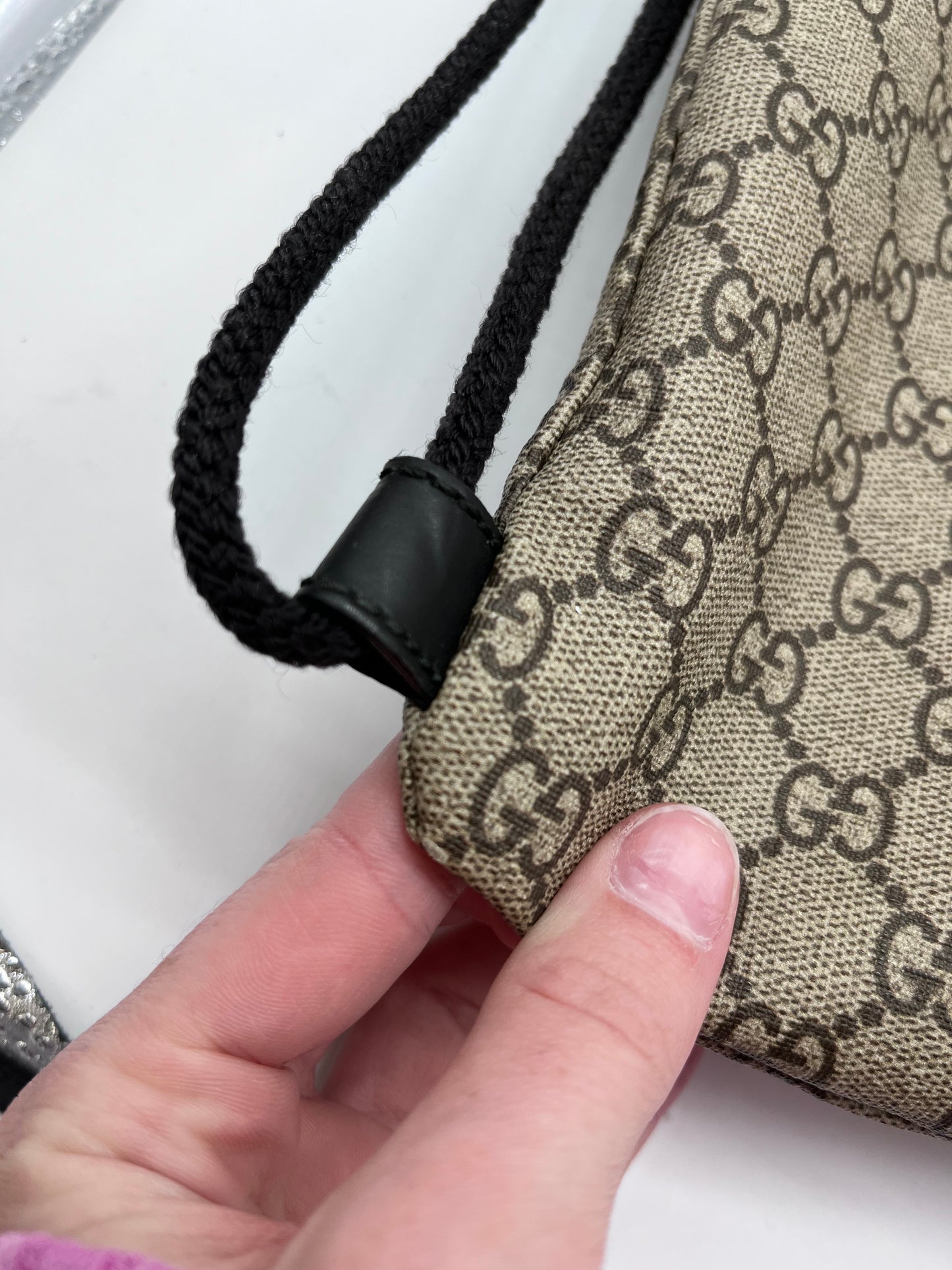 Backpack Luxury Designer By Gucci, Size: Medium