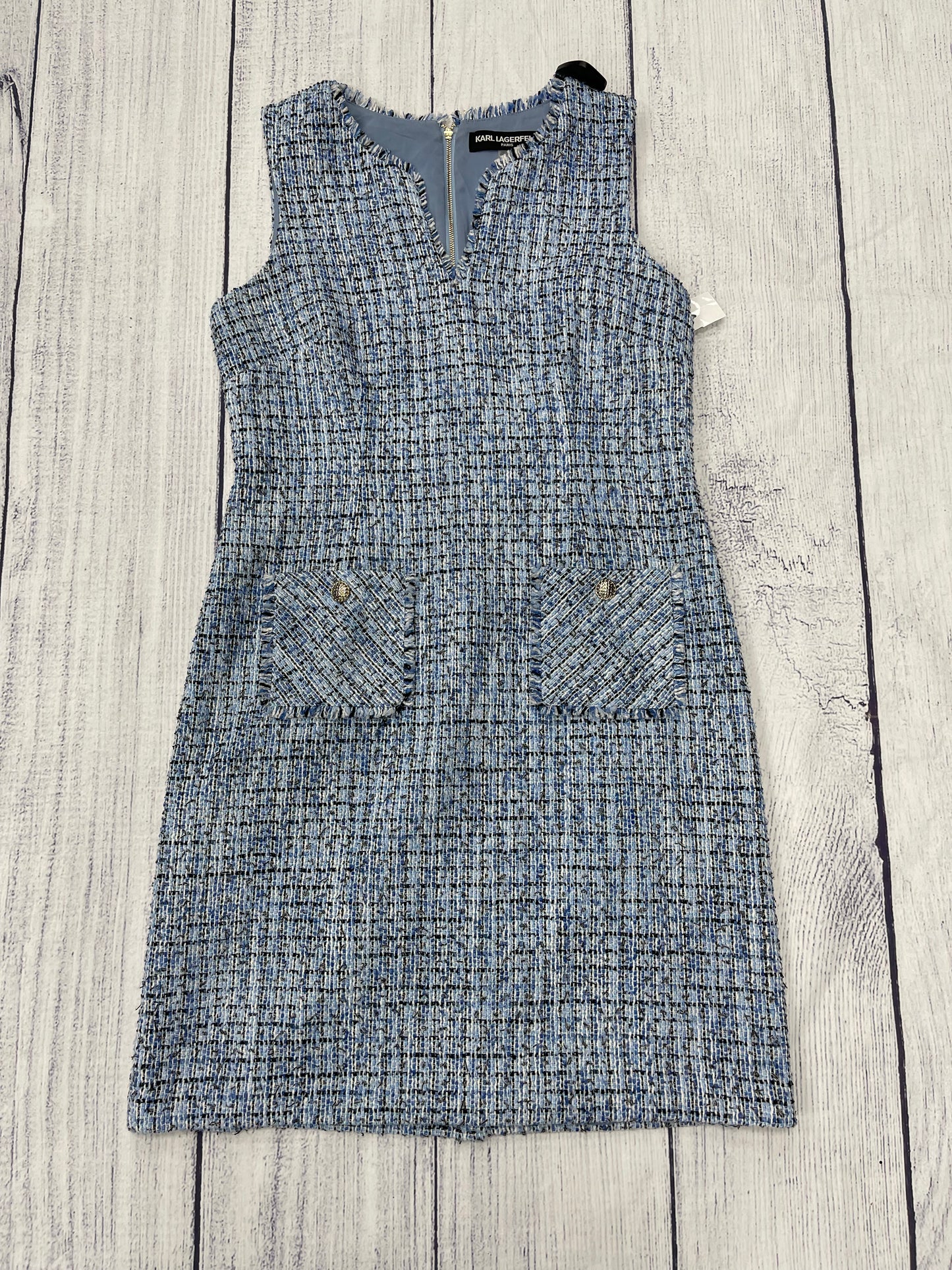 Dress Designer By Karl Lagerfeld In Blue, Size: 10
