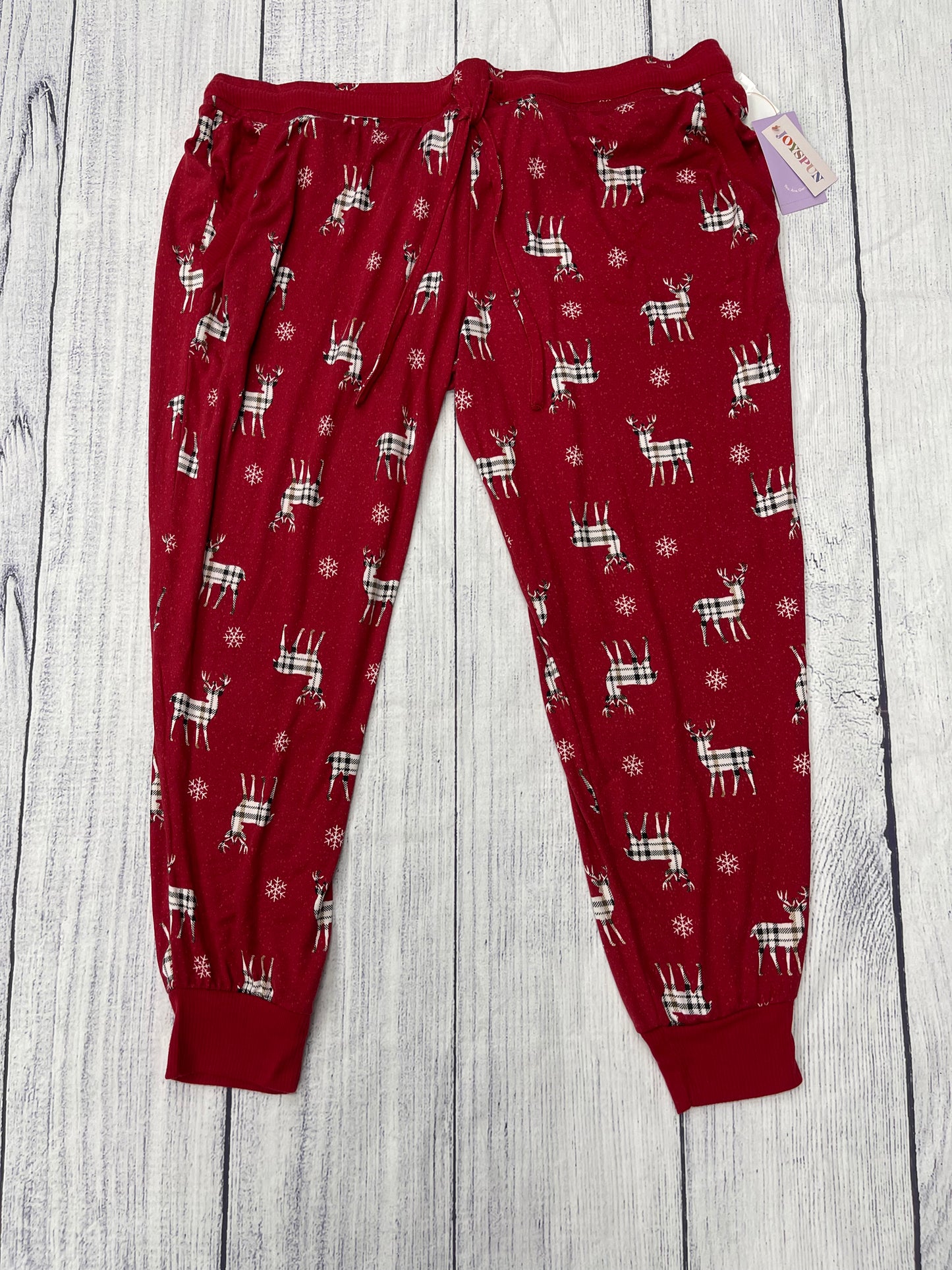 Pajama Pants By Jr Nites In Red, Size: 3x