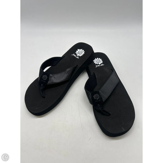 Sandals Flip Flops By Yellow Box In Black, Size: 10