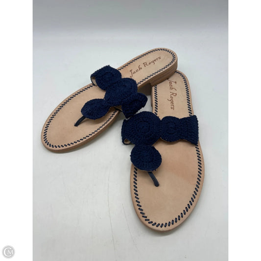 Sandals Flats By Jack Rogers In Navy, Size: 10