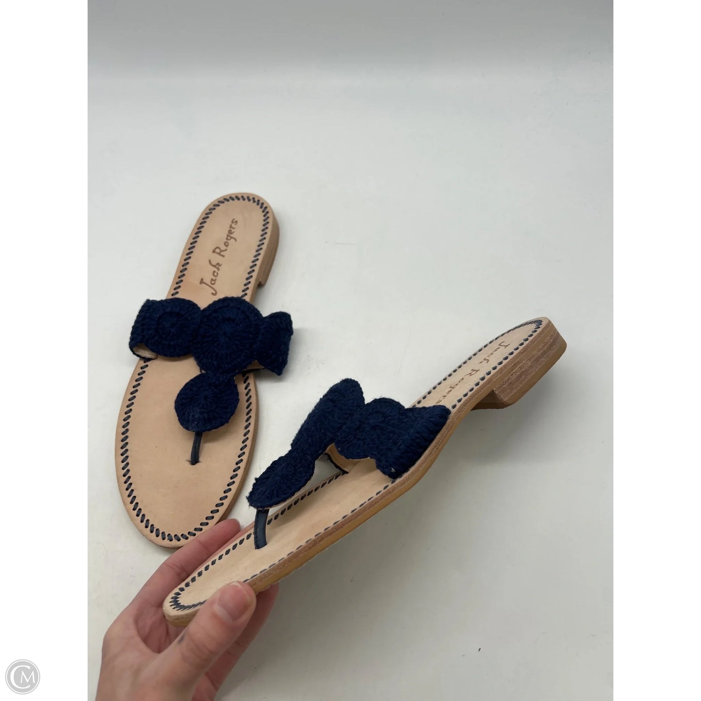 Sandals Flats By Jack Rogers In Navy, Size: 10