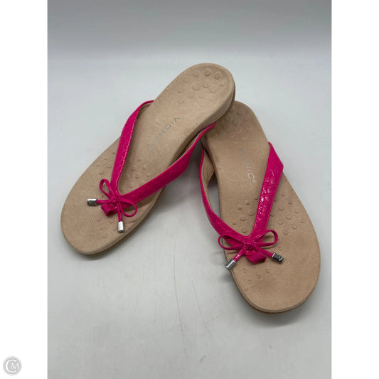 Sandals Flip Flops By Vionic In Pink, Size: 10