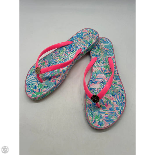 Sandals Designer By Lilly Pulitzer In Multi-colored, Size: 9.5