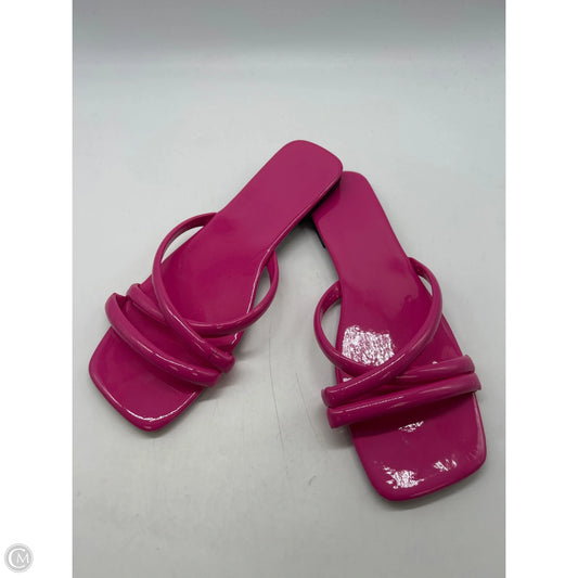 Sandals Flats By Clothes Mentor In Pink, Size: 10