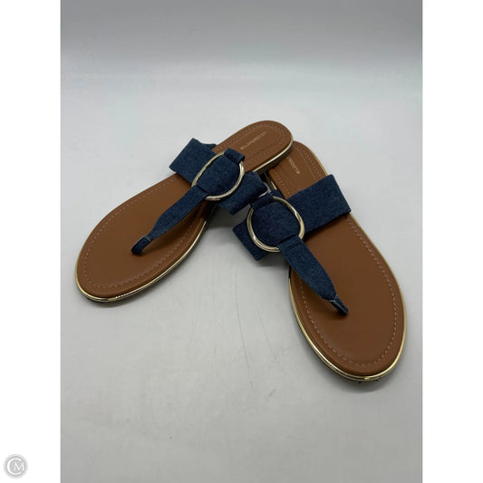 Sandals Flats By Liz Claiborne In Navy, Size: 11