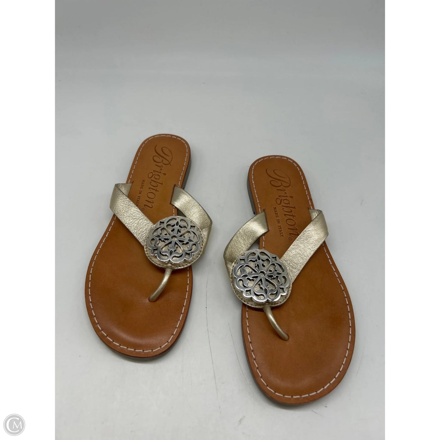 Sandals Flats By Brighton In Gold, Size: 7.5