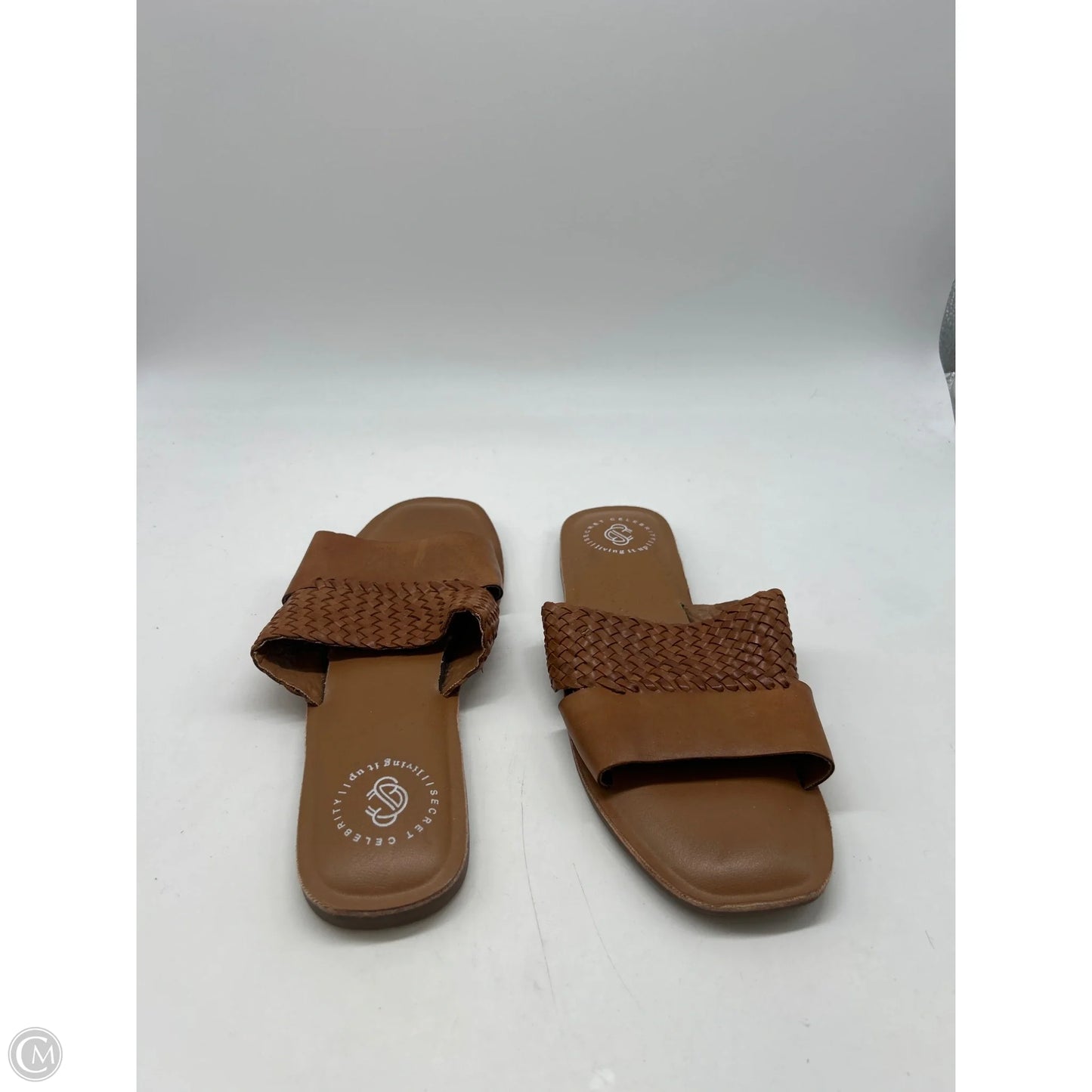 Sandals Flats By Clothes Mentor In Brown, Size: 9