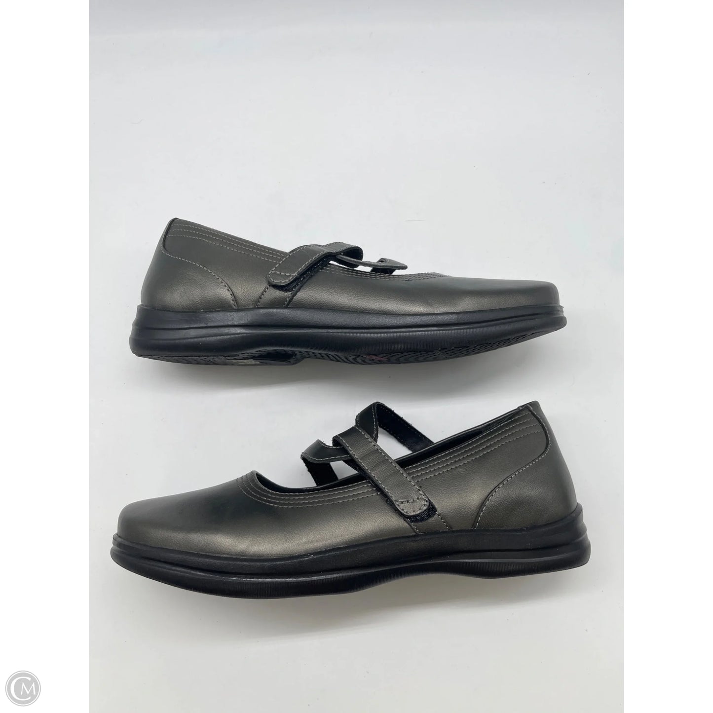 Shoes Flats By Clothes Mentor In Silver, Size: 9.5