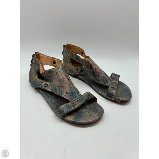 Sandals Flats By Bed Stu In Blue, Size: 9