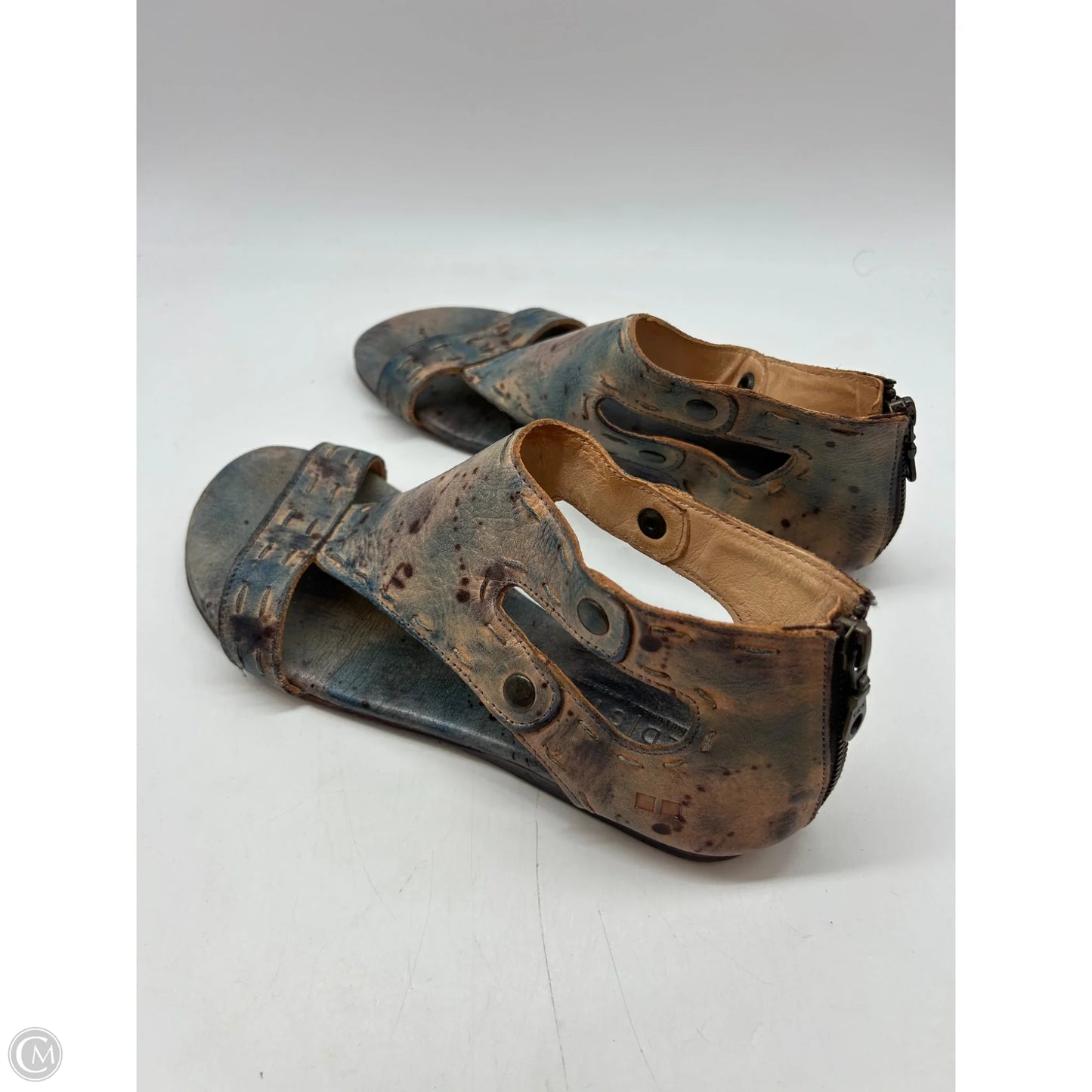 Sandals Flats By Bed Stu In Blue, Size: 9
