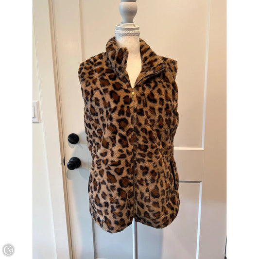 Vest Faux Fur & Sherpa By Sweet Lovely In Animal Print, Size: L