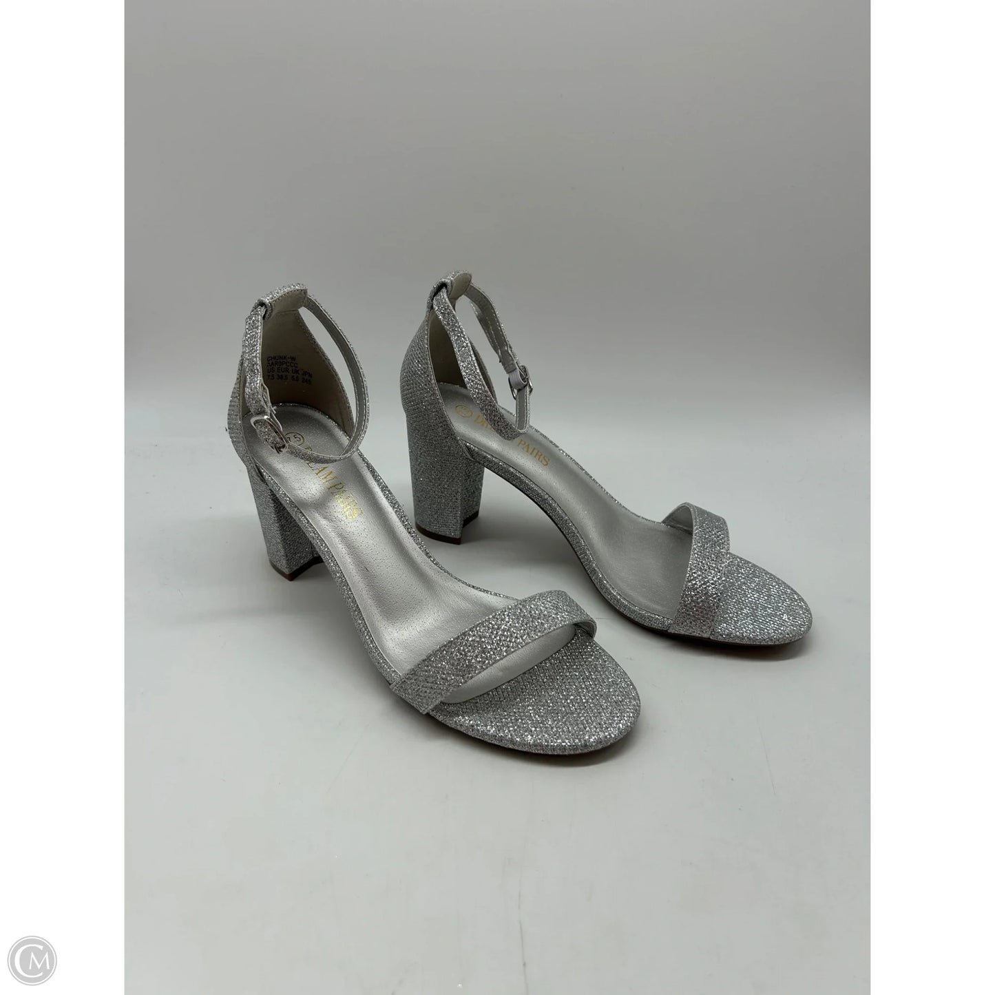 Shoes Heels Block By Dream Pairs In Silver, Size: 7.5