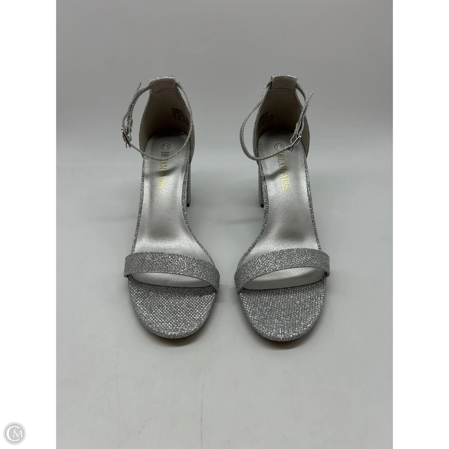 Shoes Heels Block By Dream Pairs In Silver, Size: 7.5