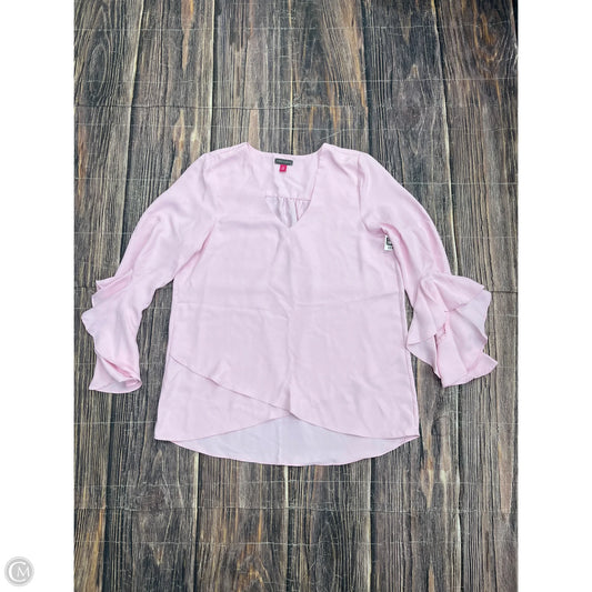 Top Long Sleeve By Vince Camuto In Pink, Size: M