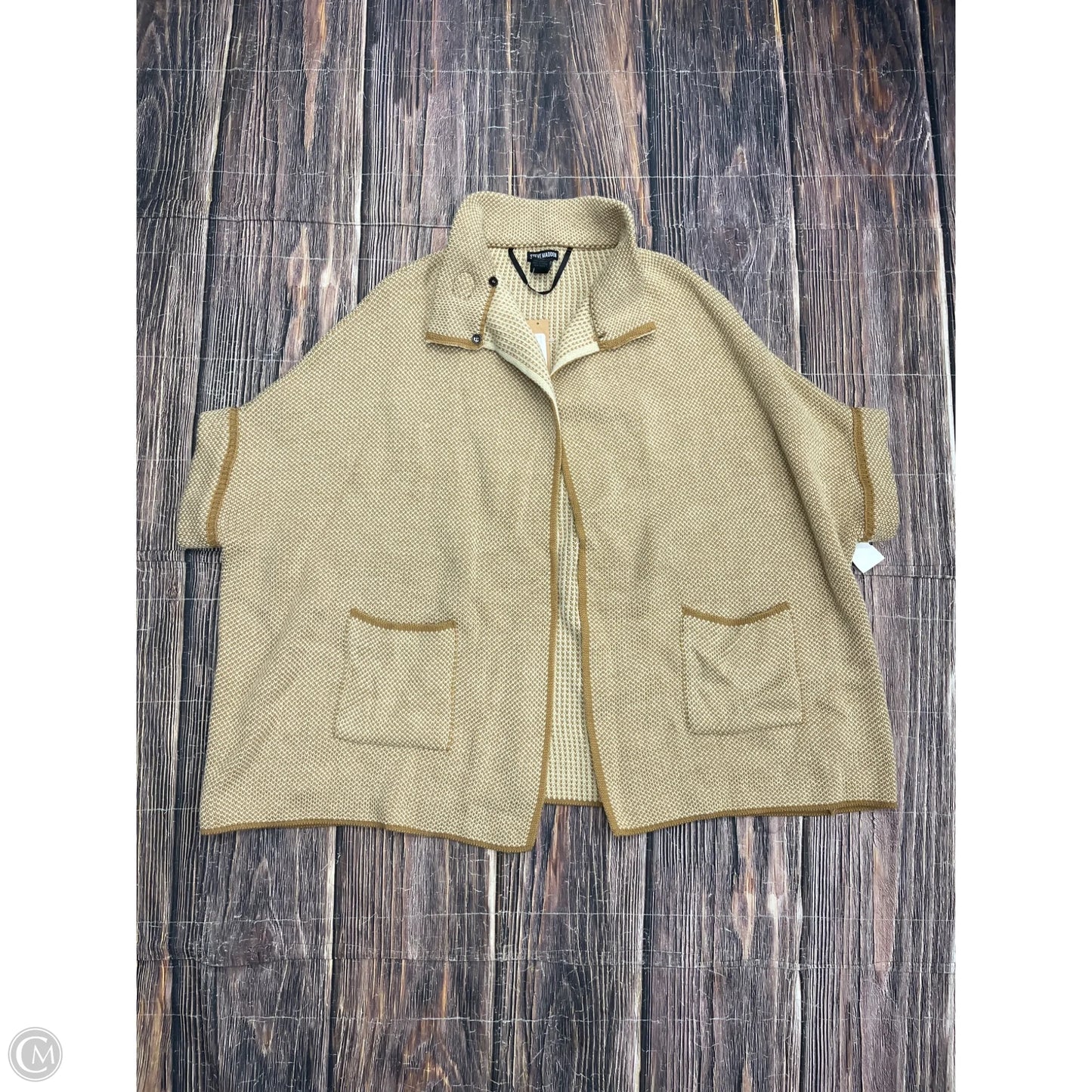 Sweater Cardigan By Steve Madden In Tan, Size: M