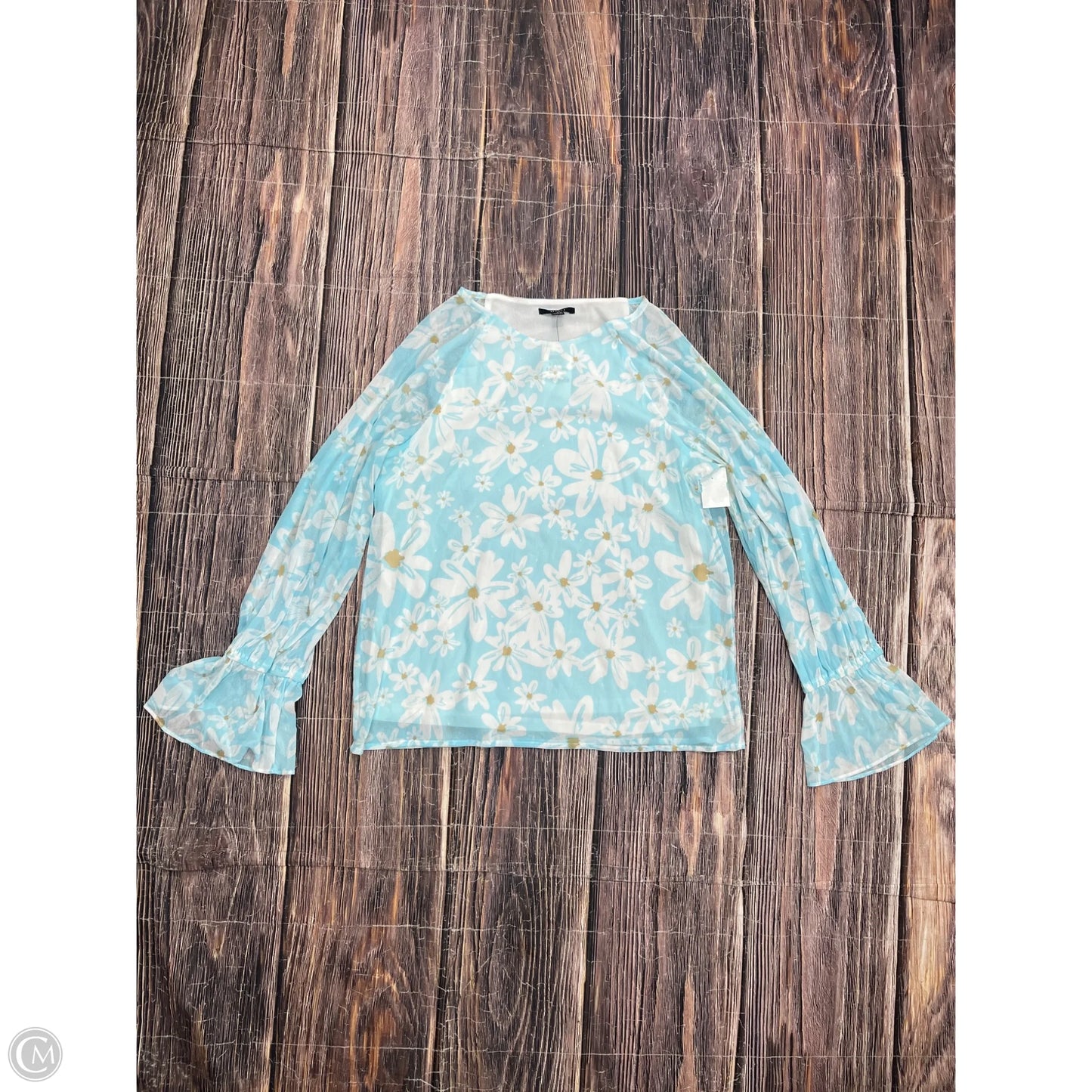 Top Long Sleeve By Alfani In Floral Print, Size: M