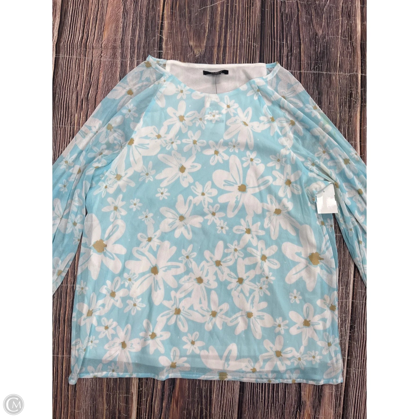 Top Long Sleeve By Alfani In Floral Print, Size: M