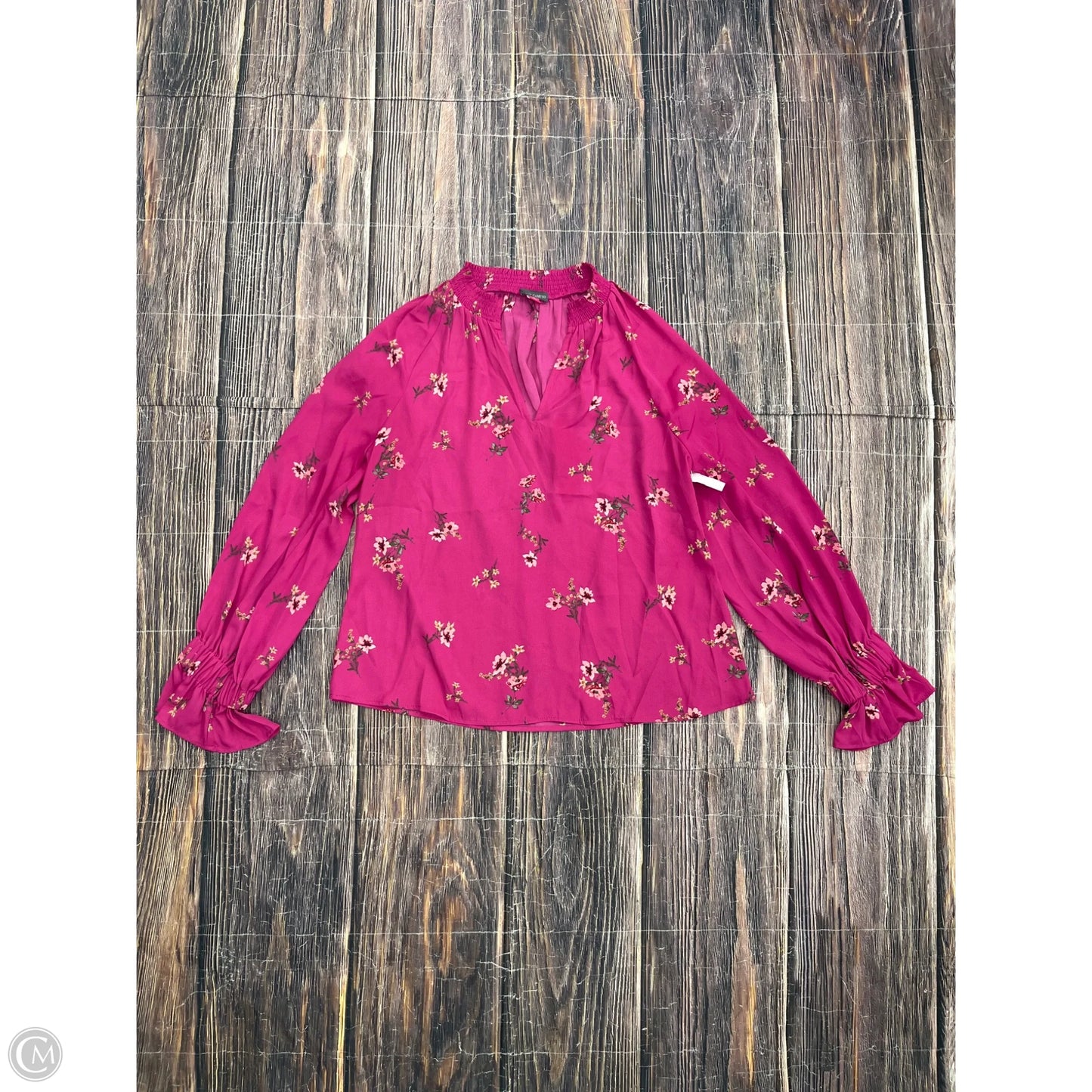 Top Long Sleeve By Vince Camuto In Pink, Size: M