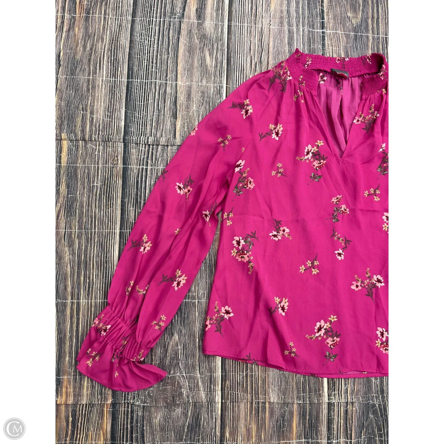 Top Long Sleeve By Vince Camuto In Pink, Size: M