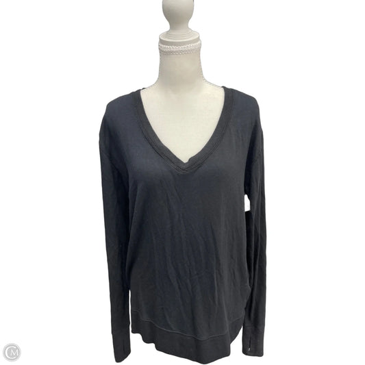 Athletic Top Long Sleeve Crewneck By Athleta In Black, Size: M