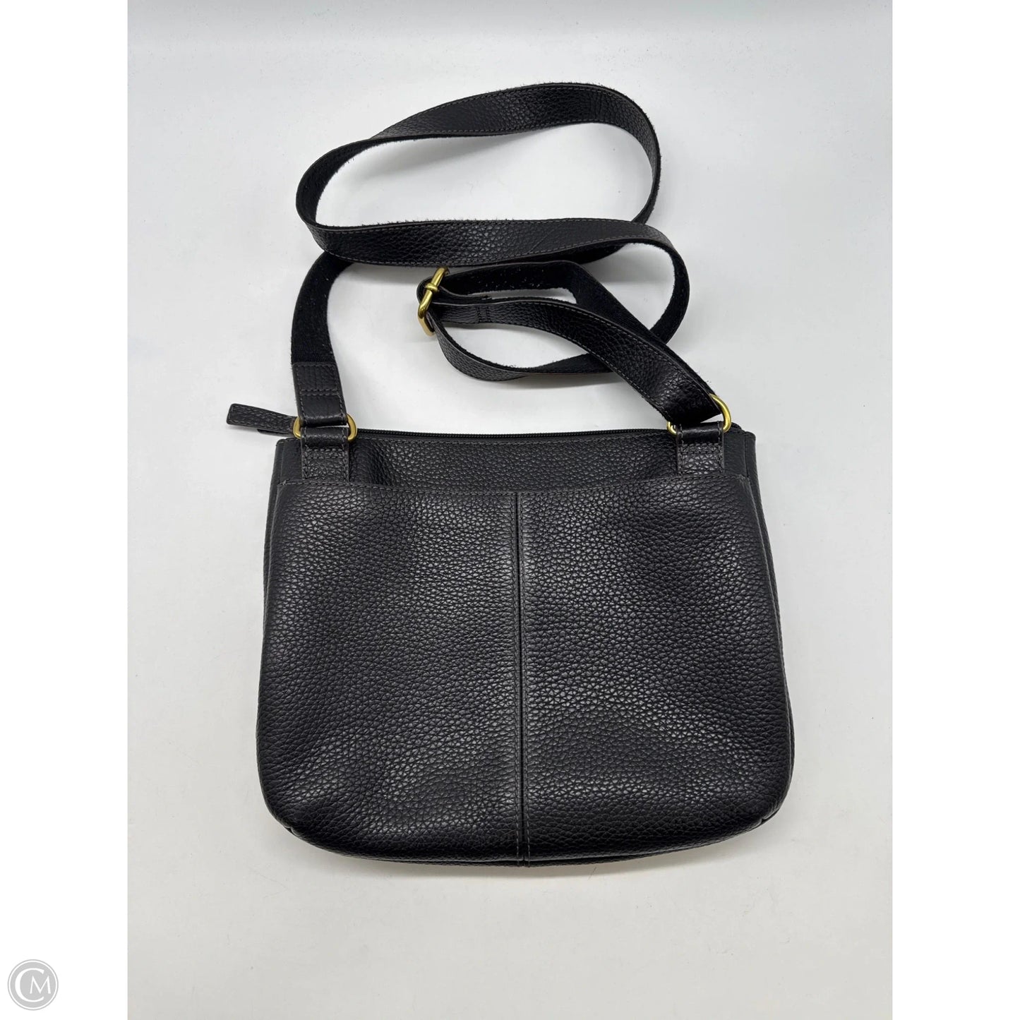 Handbag Leather By Fossil, Size: Medium