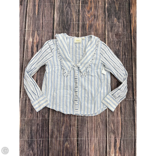 Top Long Sleeve By Maeve In Striped Pattern, Size: 10