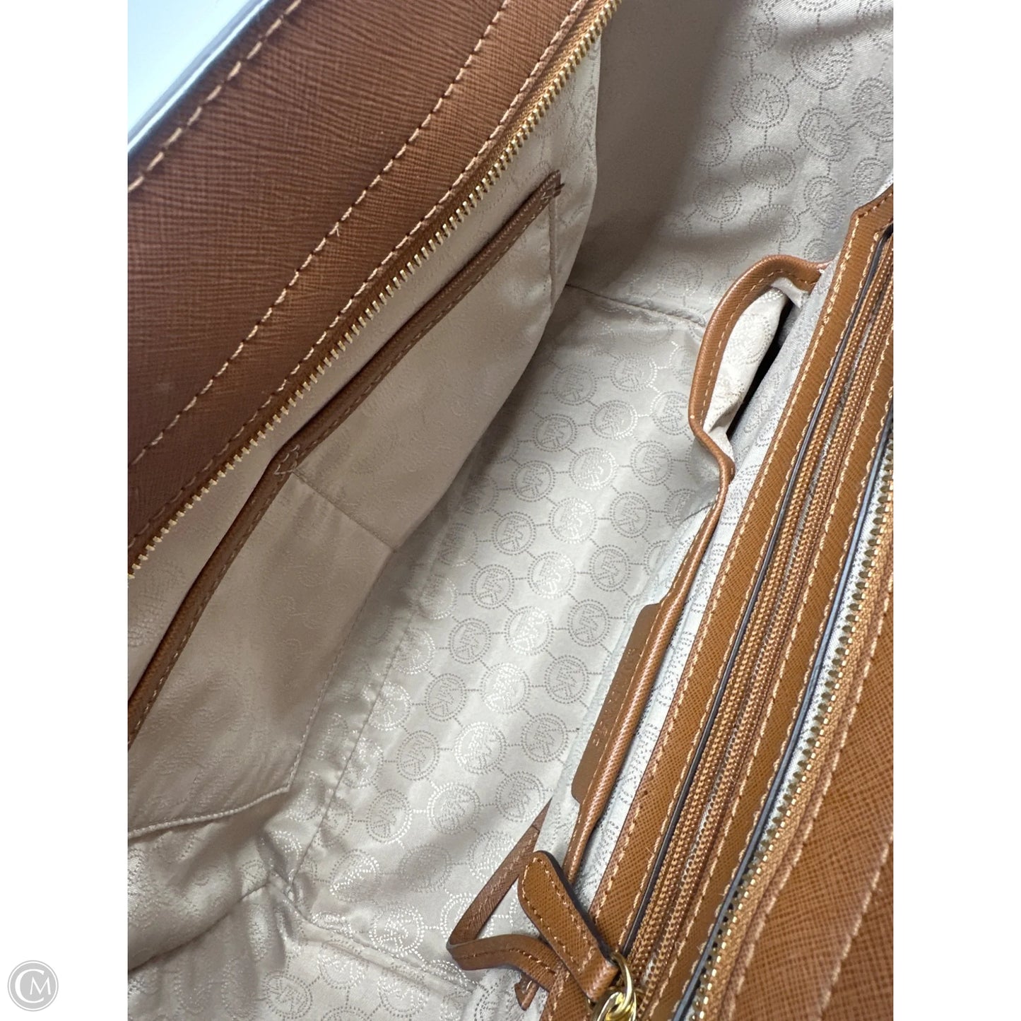 Handbag Leather By Michael By Michael Kors, Size: Large