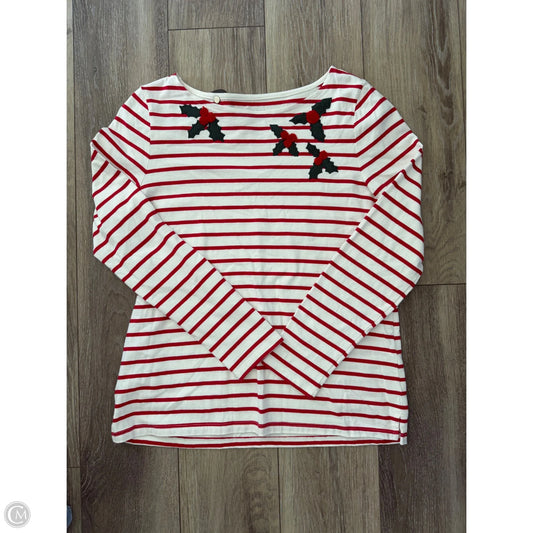 Top Long Sleeve By Talbots In Striped Pattern, Size: L