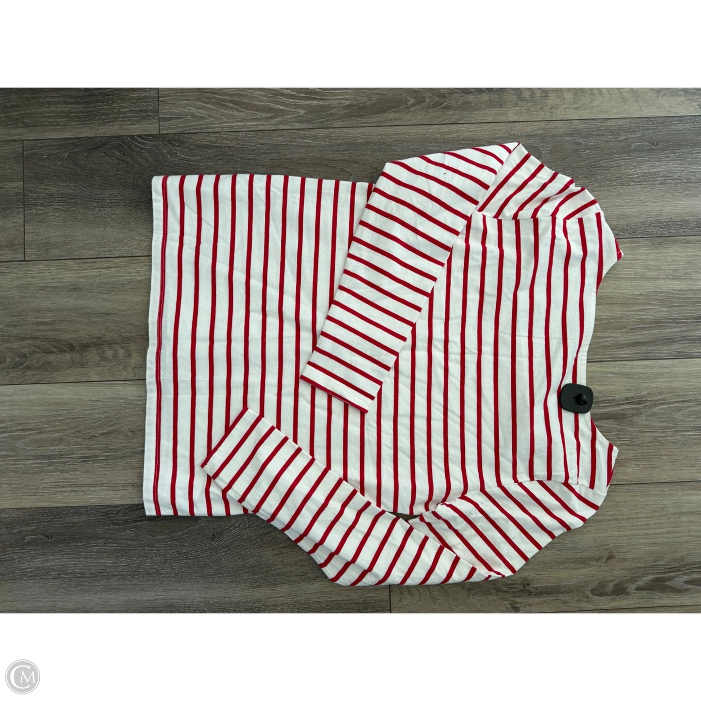 Top Long Sleeve By Talbots In Striped Pattern, Size: L