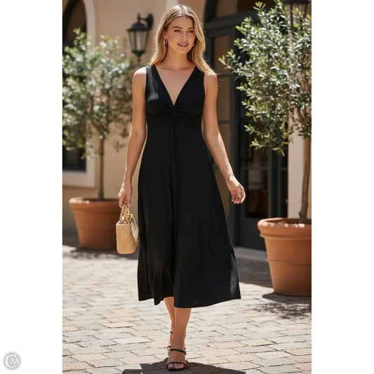 Dress Casual Midi By Michael By Michael Kors In Black, Size: 12