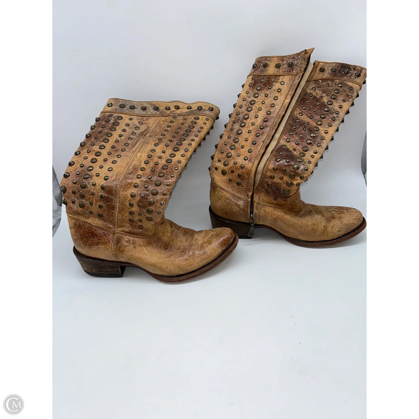 Boots Leather By Corral In Tan, Size: 6.5