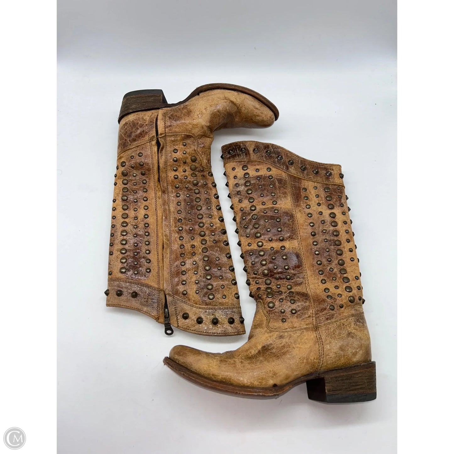 Boots Leather By Corral In Tan, Size: 6.5