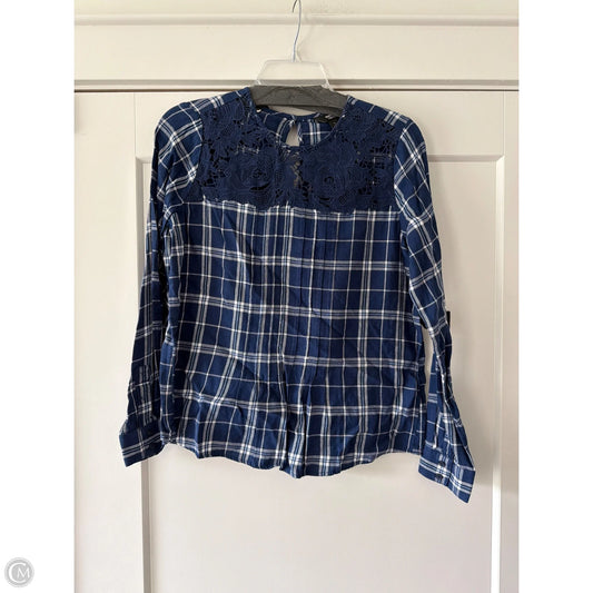 Top Long Sleeve By Simply Vera In Blue, Size: S
