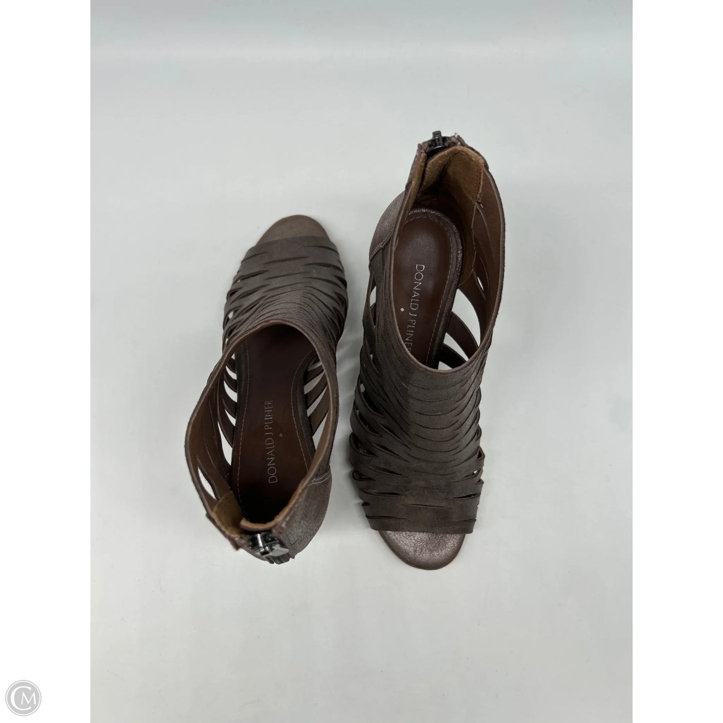 Shoes Heels Wedge By Donald Pliner In Bronze, Size: 6.5