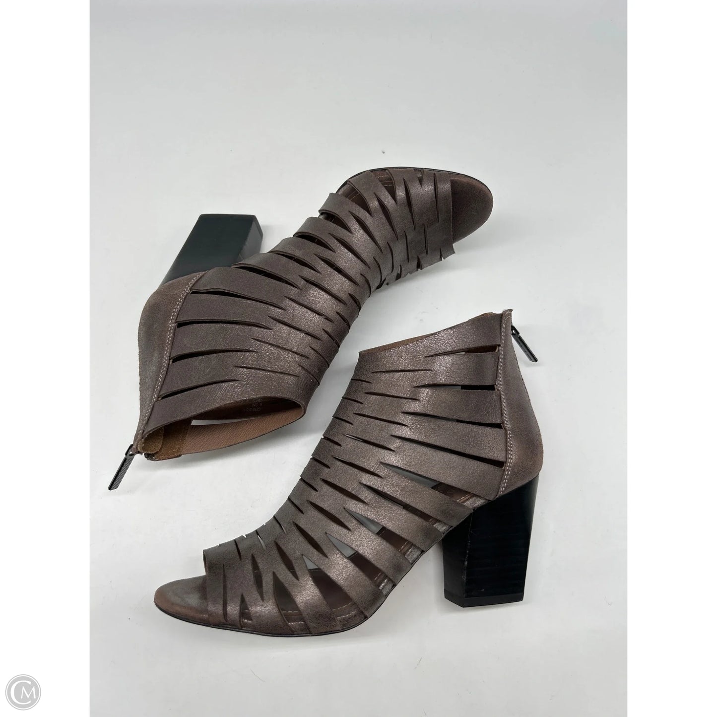 Shoes Heels Wedge By Donald Pliner In Bronze, Size: 6.5