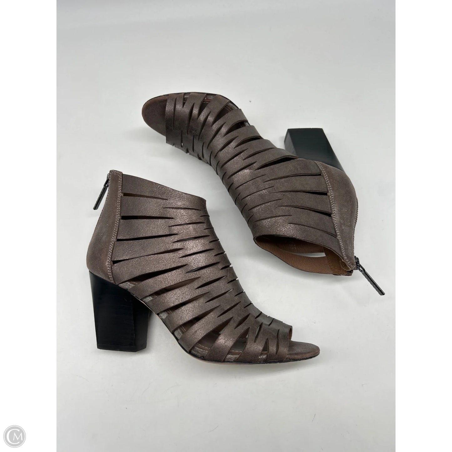 Shoes Heels Wedge By Donald Pliner In Bronze, Size: 6.5