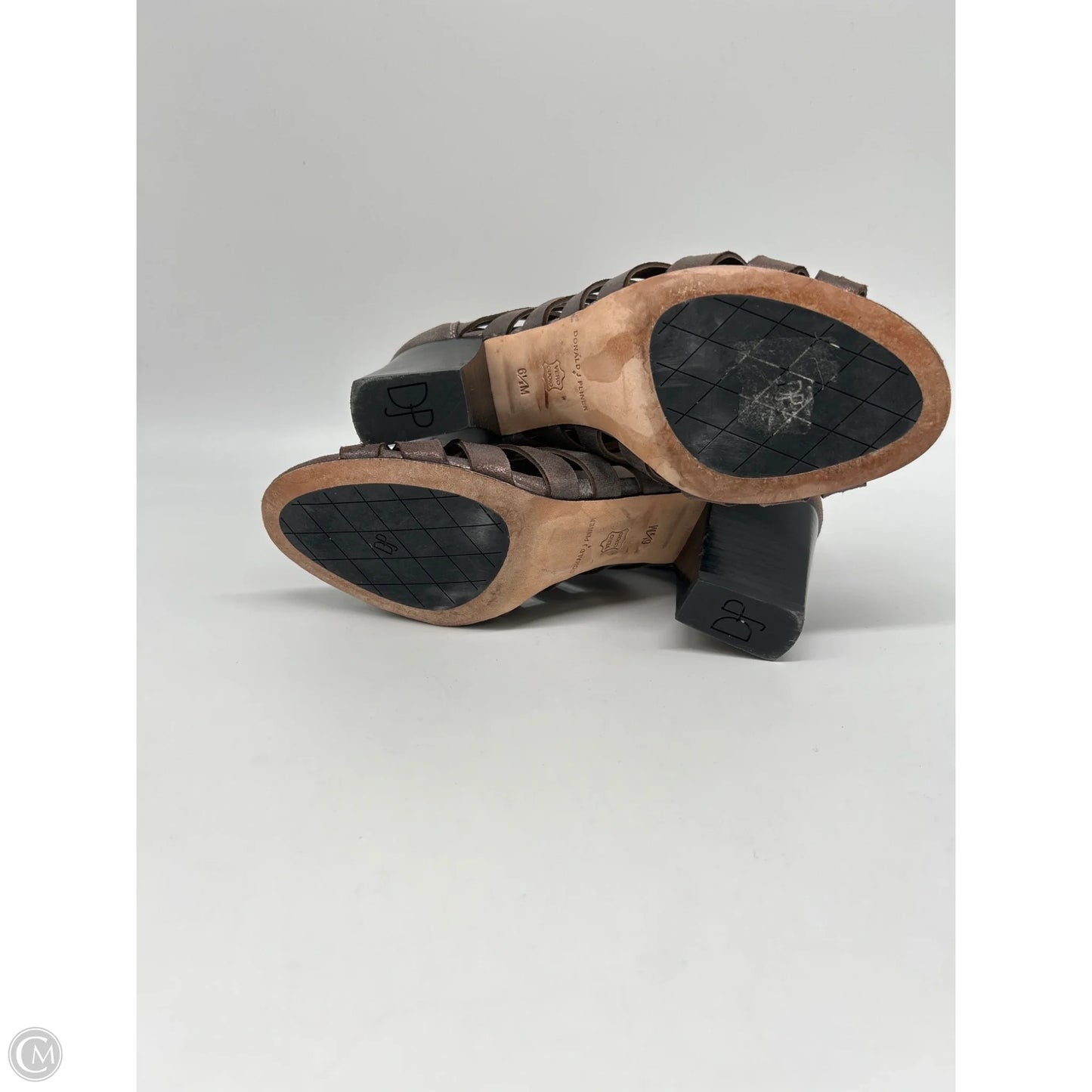 Shoes Heels Wedge By Donald Pliner In Bronze, Size: 6.5