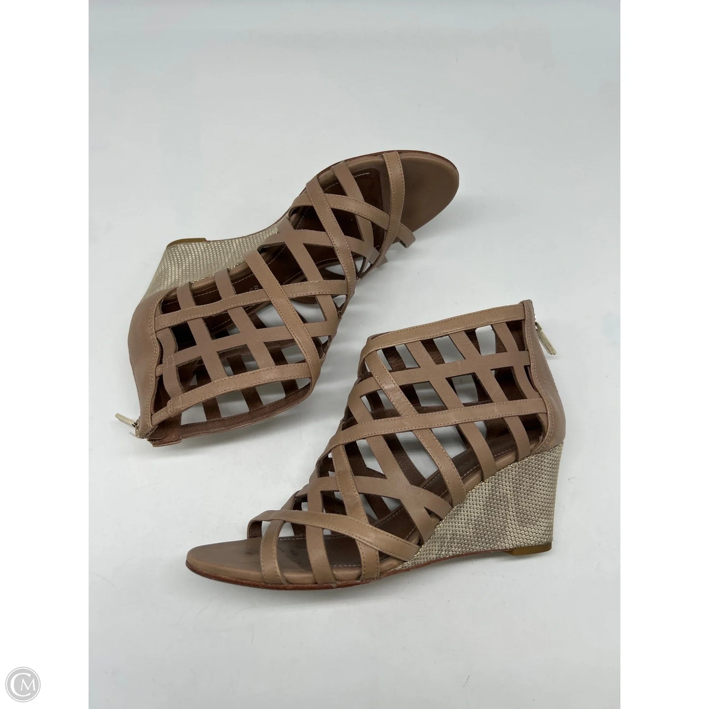 Shoes Heels Wedge By Donald Pliner In Tan, Size: 6.5