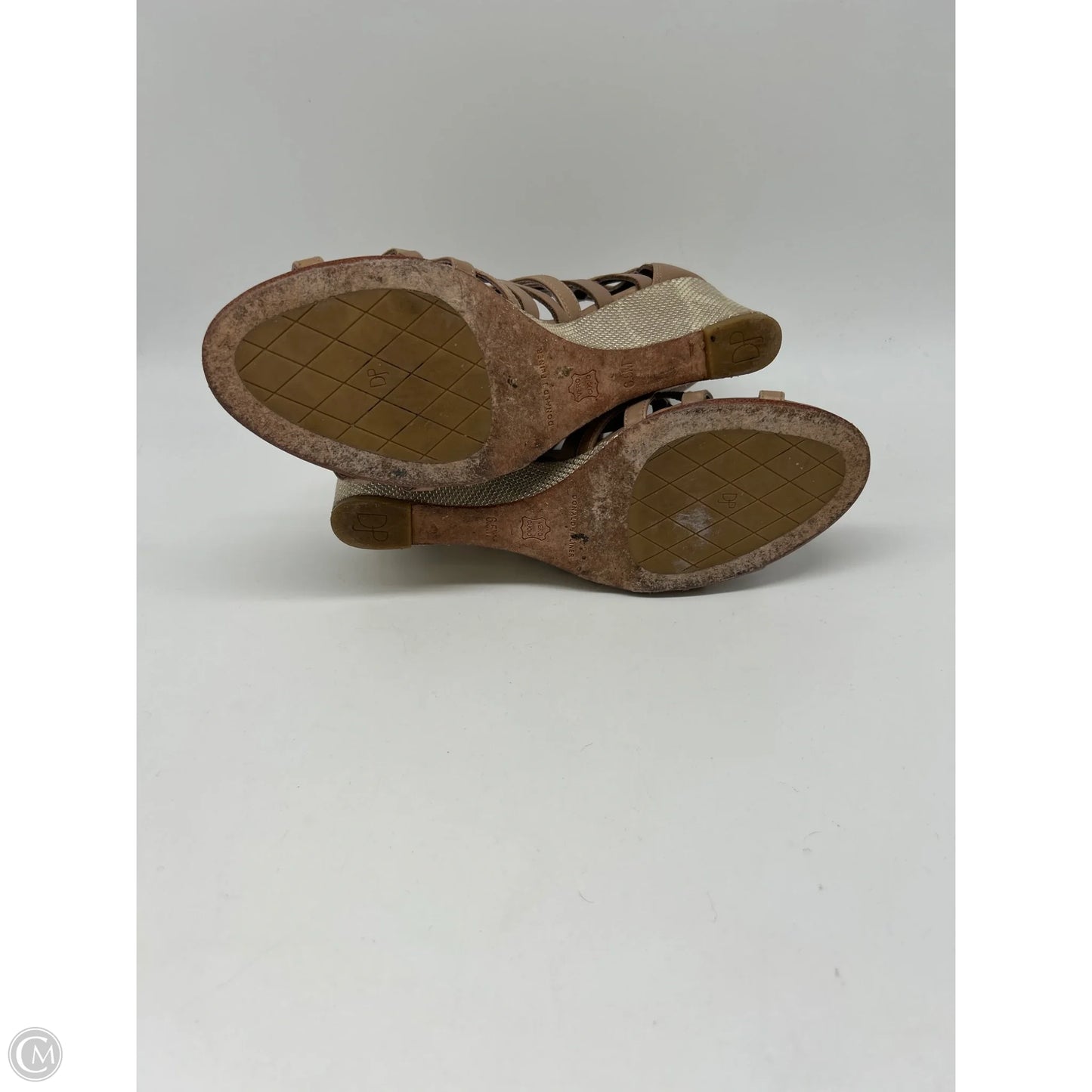 Shoes Heels Wedge By Donald Pliner In Tan, Size: 6.5