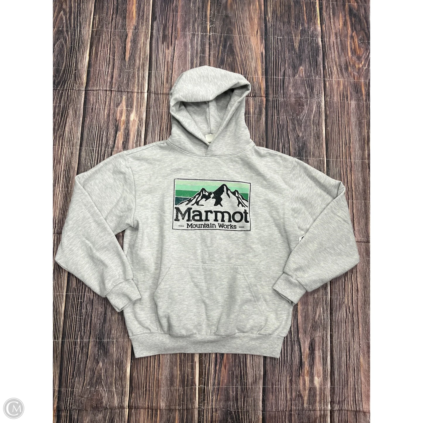 Sweatshirt Hoodie By Marmot In Grey, Size: M
