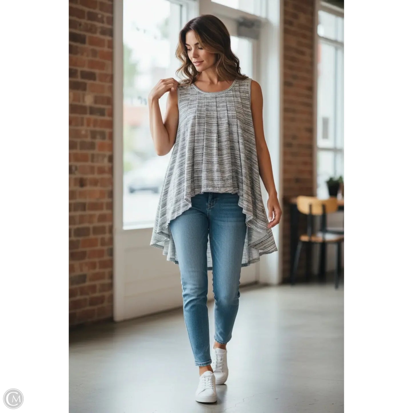 Tank Top By Free People In Striped Pattern, Size: L